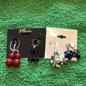 4 COLORS AND 4 DIFFERENT STYLE EARRINGS